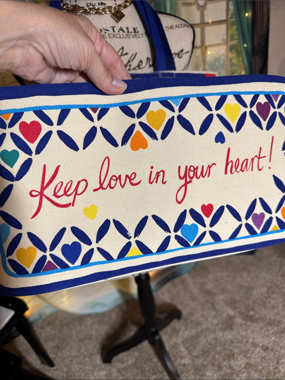 Brighton Love Heart Canvas Tote NWT - Picture 2 of 5